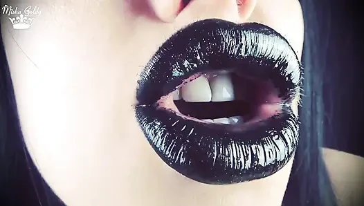 Siyah parlak dudaklardan öpücükler asmr 31 talimatı