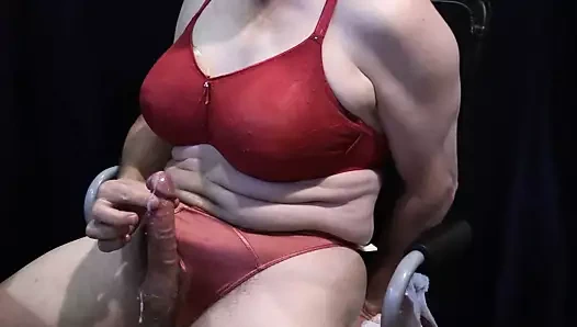 crossdress twinks - kırmızı sutyen ve külot