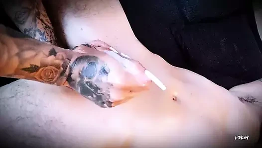 Üvey kız kardeşten sıkı orgazm sonrası mastürbasyon, ateşli boşalma