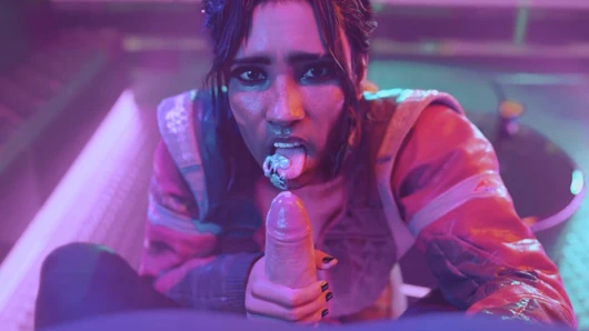 Cyberpunk 2077 - panam palmer boşalmak için handjob verir (sesli animasyon)