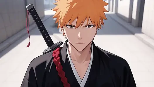 Yoruichi Soul Society'ye geldikten sonra Ichigo tarafından sikiliyor! Bleach Sansürsüz Hentai