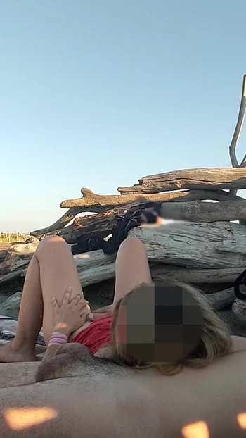 Spectacular moment from "Pussy flash - Stranger caught my stepdad touching my pussy on a public beach and jerked off his dick -"