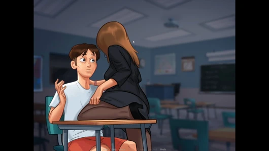 I kiss my Petite French Teacher in class in Summertime sagaI kiss my Petite French Teacher in class in Summertime sagaI kiss my