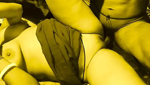 Beautiful Bhabi with shari sex with devar with big cock.