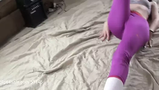 mor pantolon ganimet egzersiz hd