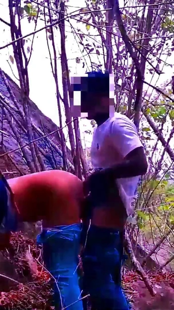 Iconic moment from "Risky Quick Public Sex in jungle with big tits girlfriend"