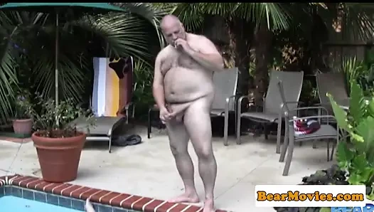 Kutup ayısı havuzda sakso çekti