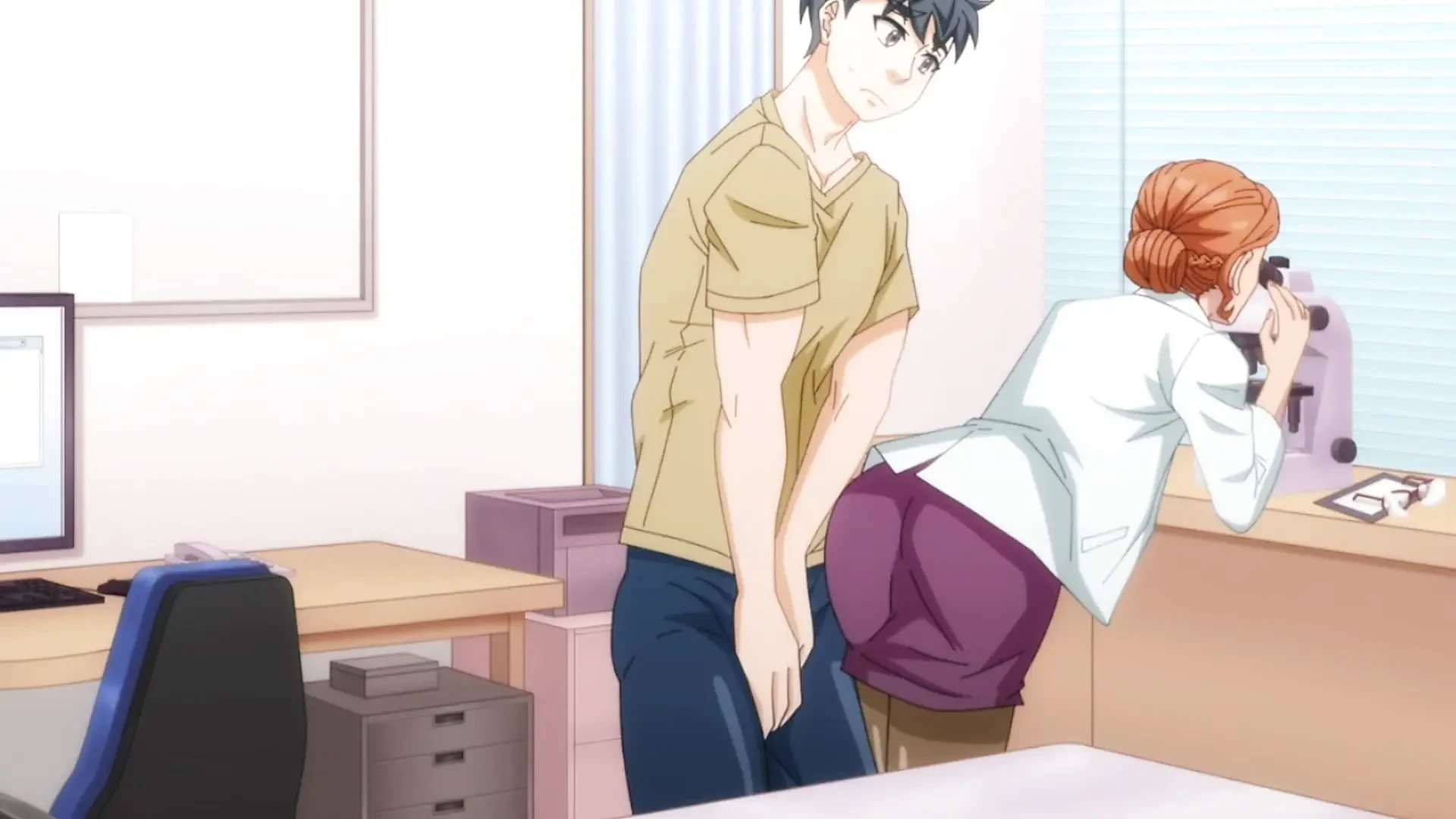 Female Doctor Getting Ruthlessly Fucked by Her Boy on the Examination Table