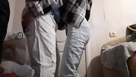 Married lesbian gifriends secretly have sex while their husbands watch football in the next room