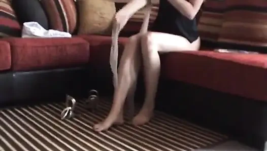 Şorttan külotlu çorap ve topuklu ayakkabılara