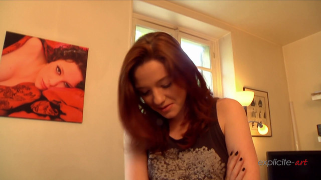 Hairy French teen tries porn for the very first time, dildo, blowjob and POV sex