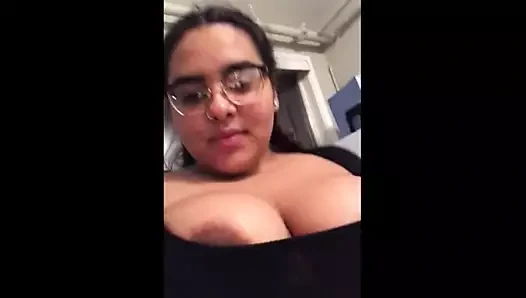Kalın büyük latin inek video selfie