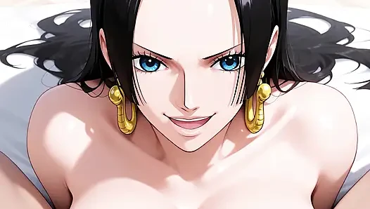 Boa Hancock ıssız bir adada amından ve götünden sikiliyor! Sansürsüz tek parça hentai
