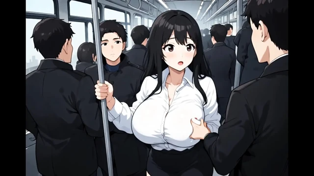 Anime public bus threesome sex