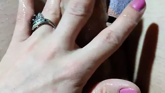 Trans kız birkaç kez kenar ve cums. çoklu boşalmak