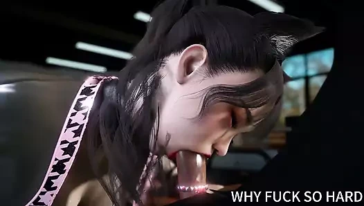 Büyük doğal saçlı 3 boyutlu sevimli Asyalı sürtük çok sert sikiliyor