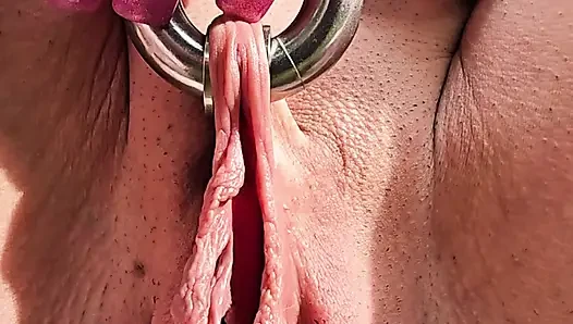 Longpussy. Devine Pussy. Muhteşem büyük, ıslak, gevşek, dağınık, sıcak, sulu amcık.