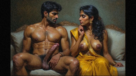 Büyük yaraklı üvey kız, şehre geri döndüğünde uzun süre sonra karısını sikiyor