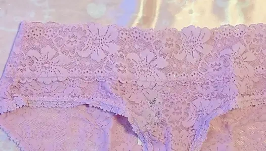 Small teen lace panty cumshot