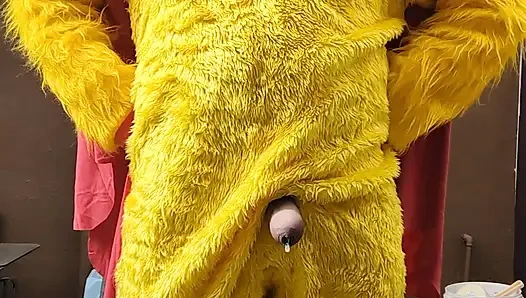 Chicken Costume Masturbating Outdoors