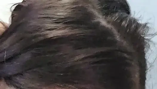 My sister-in-law gives me a blowjob and swallows the milk