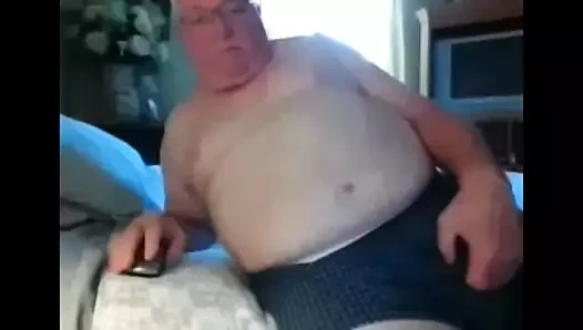 Büyükbaba inme üzerinde web kamerası