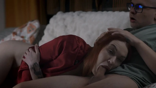 Step Mom Takes a nap While Step Son Uses Her Mouth & Pussy on Christmas