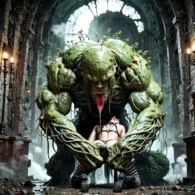 AI ШЛЮШКИ В ПОДЗЕМЕЛЬЕ, ПОДБОРКА ВИДЕО 57 - KLEIO ПРОТИВ MOSS MAN С AI VOICEOVER