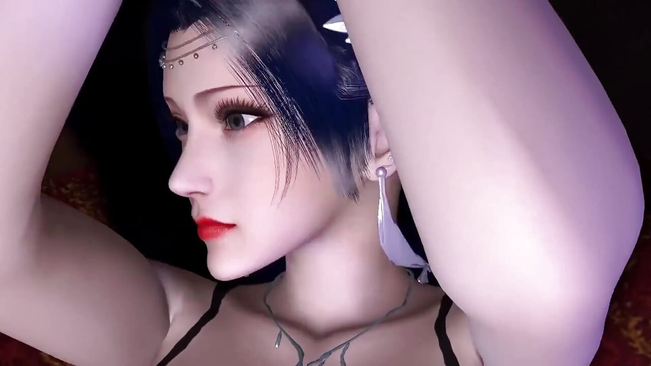 3 boyutlu sevimli seksi Asyalı sürtük mükemmel götünü çıplak