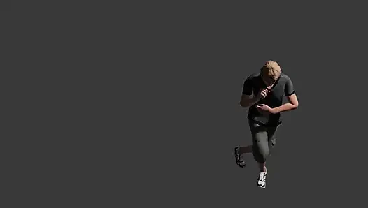 Invisabel mic ile şarkı söyleyen bir adam