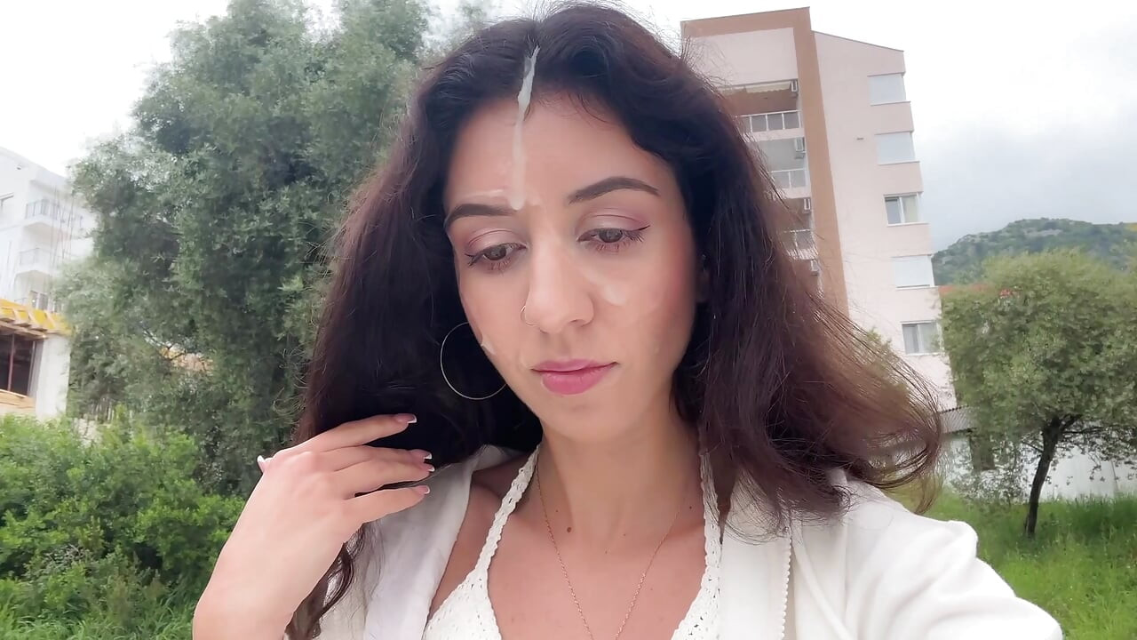 POV Sex in the Morning, Blowjob, Footjob and Cum on face - Public Cumwalk