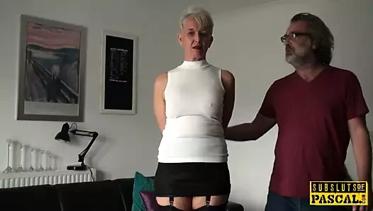 Busty İngiliz kabaca becerdin içinde ona olgun am