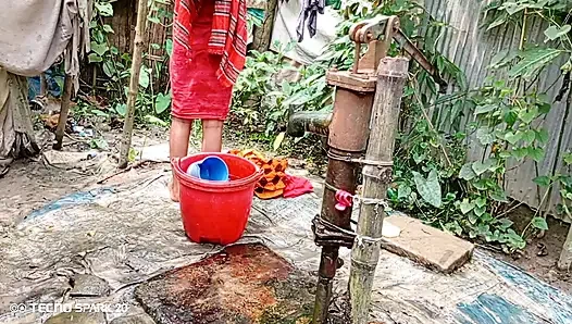 Açık alanda serinletici açık havada banyo