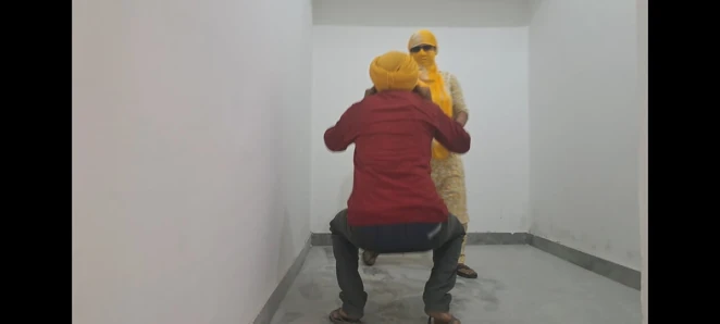 Pencaplı Sih çift romantik kavgadan sonra seksin tadını çıkarıyor