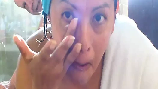 Sert kaya latina içinde the duş ile adamandeve ve lupo