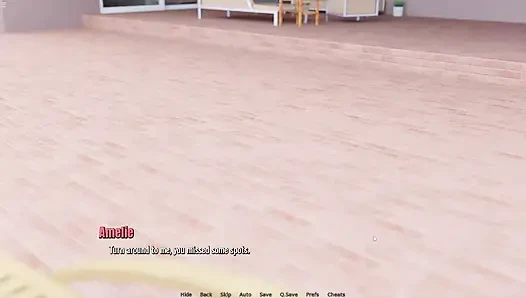 Stepmom Applying Sunscreen On Alex Body In Pool