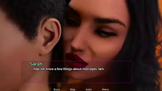 Ateşli üvey anne ve üvey kız kardeş Qboy'un önünde spada üstsüz