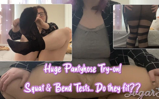 Büyük külotlu çorap denemesi