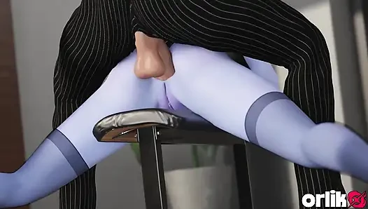 Widowmaker sekreter olarak ilk kez patronuyla sikişiyor 3 boyutlu overwatch porno