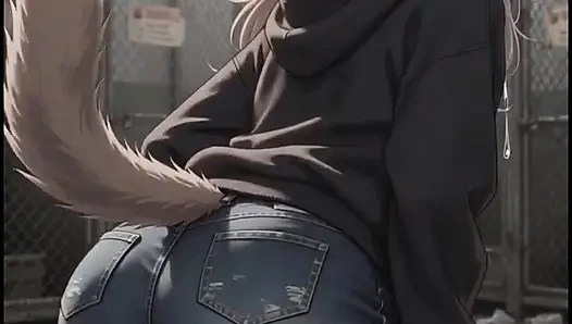 Barınaktaki anime kedisi kız tavilmek isteyen son kız