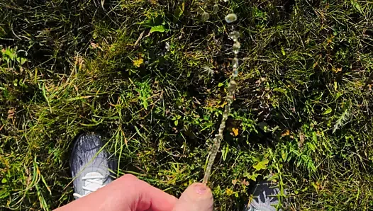 Cute Desperately Moaning 18 Teen Boy Can't Hold Pee so he Peeing in Nature. Male Public Peeing 4K
