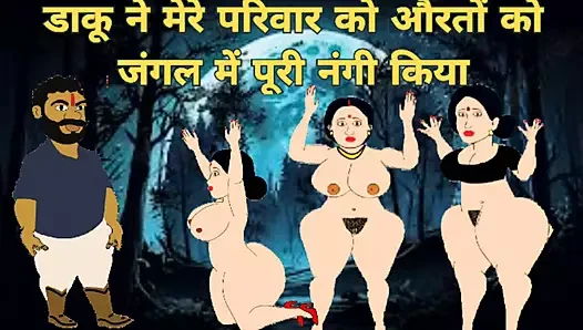 Büyük götlü bayanlardan oluşan bir aile ormanda Daakus tarafından çok sert sikiliyor