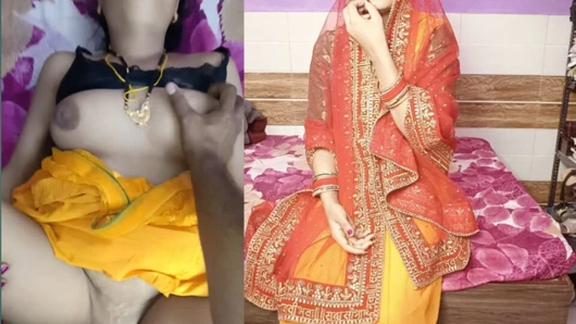 Yeni desi Hintli kız komşu oğlu tarafından çok ateşli ve romantik sikişiyor.