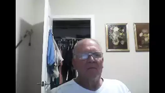 Büyükbaba inme üzerinde web kamerası