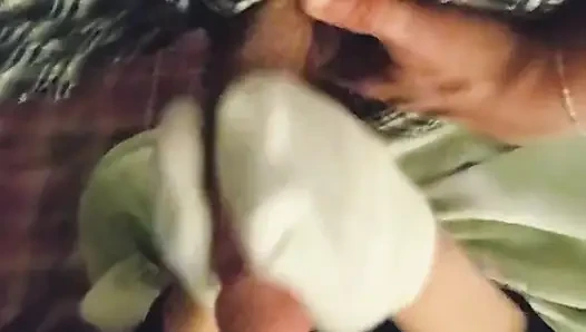 Seksi küçük beyaz ayak bileği çorapla mastürbasyon çorapla mastürbasyon