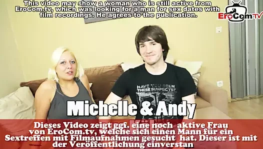 Alman tombul sarışın kız arkadaş - çiftin ilk oyuncu seçmeleri