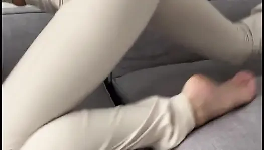 Yoga sıkı tayt evde