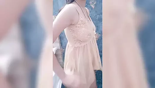 Yeni seksi elbise ile benim büyük göt