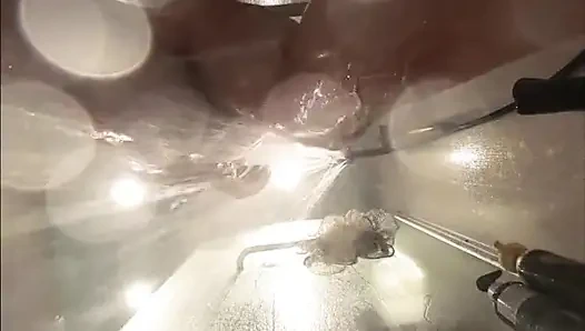 Banyo Altında Web Kamerası. Kız arkadaş duşta seksten sonra