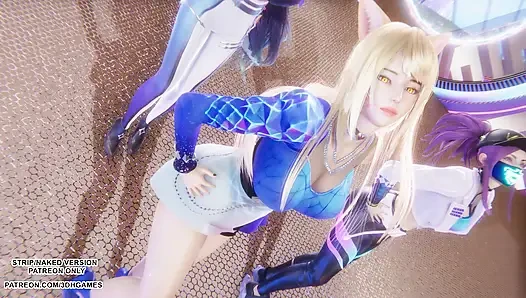 Mmd kpop iblis avcıları - huntrx - altın ahri akali kaisa seksi kpop dans league of legends hentai sansürsüz 4k 60 fps